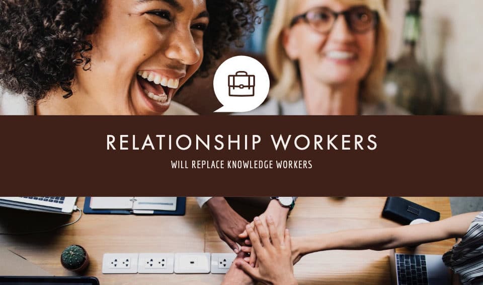 Smiling professionals illustrating the shift in work dynamics, highlighting leadership, talent, and career evolution in HR, as noted by an insightful author.