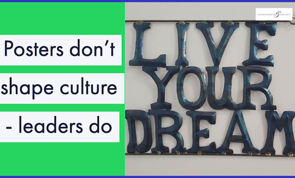 Inspirational sign emphasizing leadership in work culture. Ideal for career-focused talent and HR professionals seeking motivation.