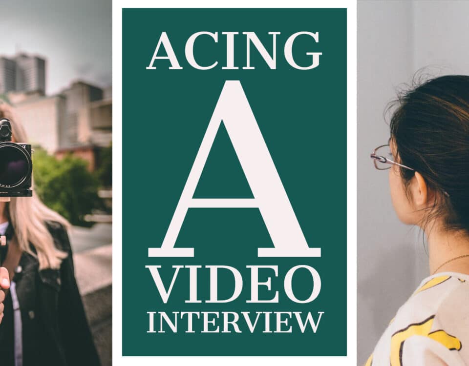 Person facing a camera outdoors and someone indoors preparing for a video interview. Perfect for those focusing on career growth and leadership in HR.