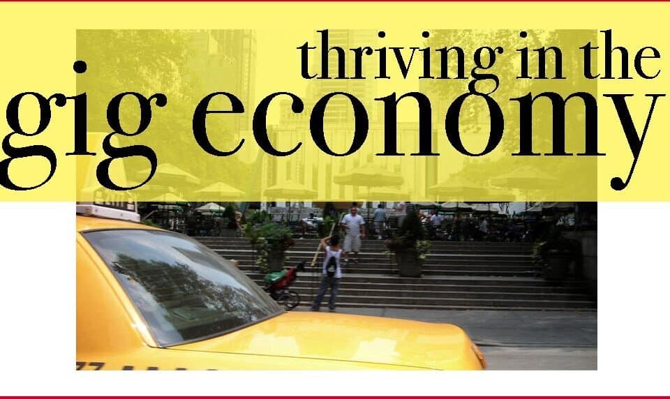 Cover image of a book on thriving in the gig economy, highlighting career opportunities, leadership, and HR strategies for authors and talented professionals.