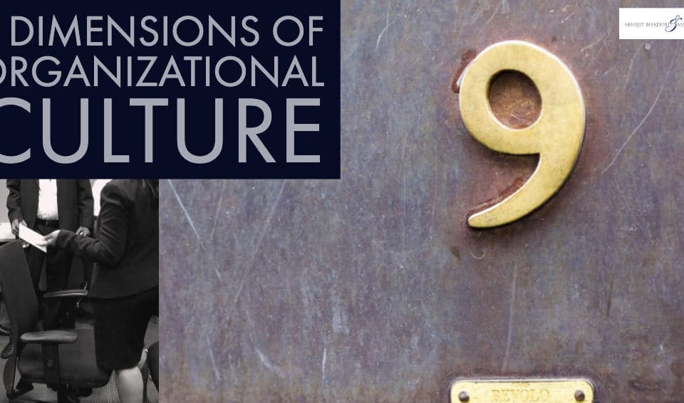 Exploring 9 dimensions of organizational culture, this image highlights key leadership and HR strategies for enhancing work and career talent.