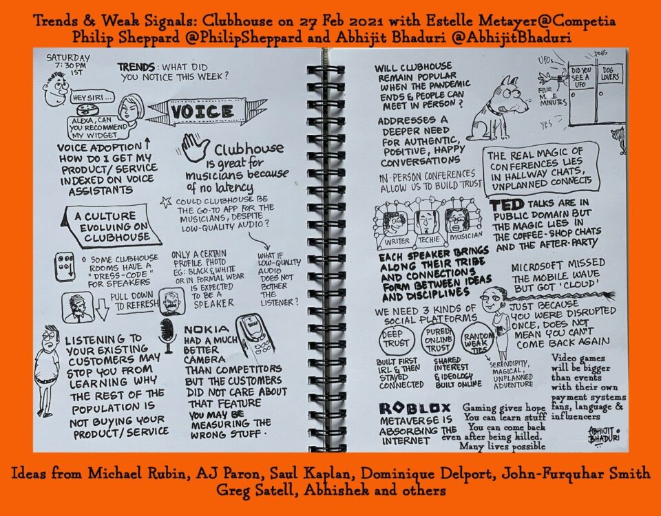 Hand-drawn notes from an insightful author discuss trends in career growth, leadership in digital spaces, and HR innovation. Talent shines in every word!