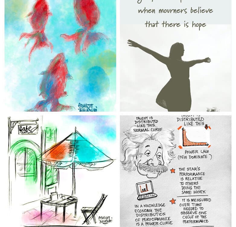 Creative collage featuring concepts of leadership and career growth. Vibrant artwork captures talent and HR themes with quotes from a knowledgeable author.