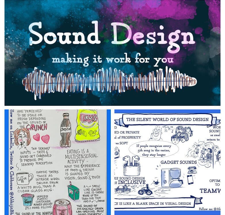 Creative illustration showcasing sound design concepts. Highlights the intersection of work, talent, and career in the world of audio, perfect for leaders and authors in HR.