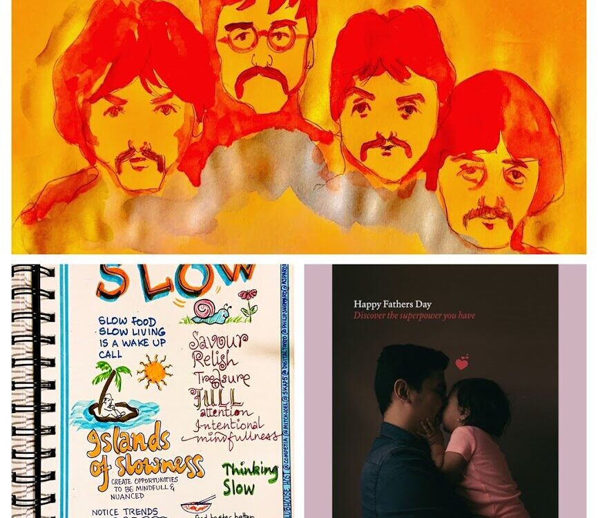 A vibrant collage showcasing talent and leadership; ideal for career inspiration in HR or as an author reflecting on work and family life balance.