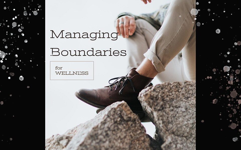 "Managing Boundaries for Wellness" book cover, showing a relaxed scene with a person in casual attire. Perfect for leadership and HR career growth insights.
