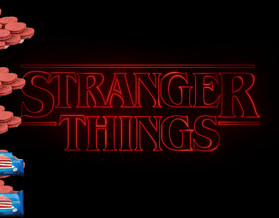 Stranger Things-themed Oreo with red filling, blending fun and flavor. A must-try for those balancing work, career, and indulging sweet talents.