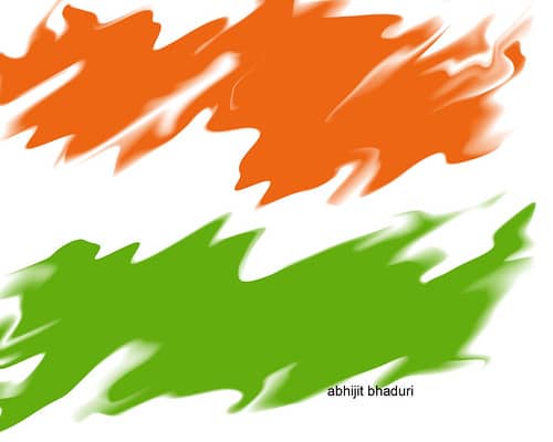 The flag of India