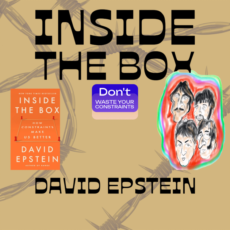 Cover of 'Inside the Box' by David Epstein, exploring design constraints to drive innovation and creativity.