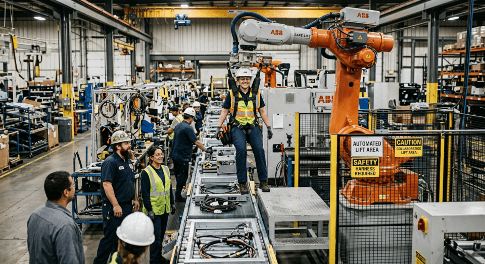 A diverse team collaborates in a tech-driven workspace, exploring what's your career survival kit for the artificial intelligence age.