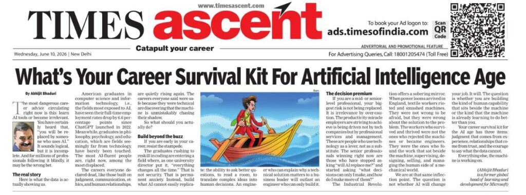 An engaging article discussing career survival strategies in the age of AI, featuring insights and tips for professionals.